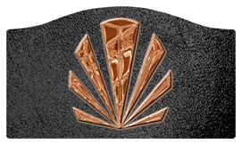 DASHELL-602-CP-SH-BK Copper Sunburst Shimmer Black Background